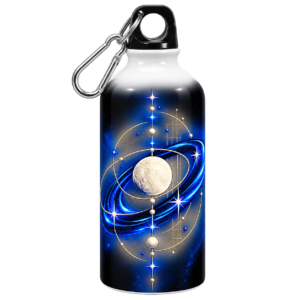 Night Orbit Printrove Sipper Bottle — Front Night Orbit Printrove sipper bottle with celestial wrap design