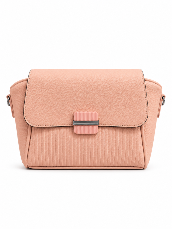 vyntera-blush-front-white Blush Textured Sling Bag
